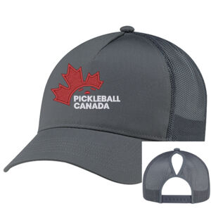 Ponytail Women's Emblem Embroidered Mesh Back Cap Thumbnail